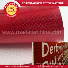 Colorful microprismatic reflective vinyl for road sign